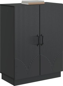 vidaXL Πλαϊνό γραφείο Μαύρο 66 x 34,5 x 87 εκ. Επεξεργασμένο Ξύλο