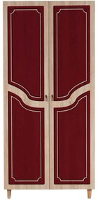 Ντουλάπα Δίφυλλη Stil 869VEL4237 90x52x192cm Oak-Red Δίφυλλη