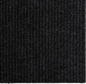 vidaXL Δερμάτινο Χαλί Ανθρακί 80 x 500 cm ύφασμα
