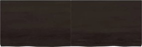 vidaXL Επιφάνεια Τραπεζιού Σκούρο Καφέ 180x60x(2-6)εκ Επεξ. Μασίφ Δρυς
