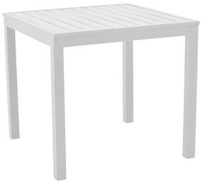 Τραπέζι Kliton  αλουμινίου λευκό 80x80x74εκ Υλικό: ALUMINIUM -Alu tube 50*7mm 50*50mm 288-000006