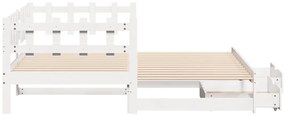 vidaXL Καναπές Κρεβάτι Συρόμενος Χωρίς Στρώμα 90x190 εκ. &amp; Συρτάρια