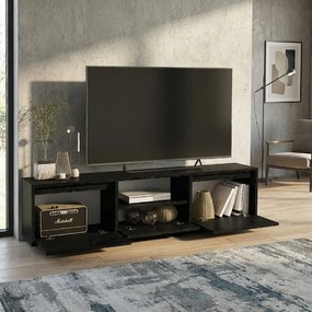 Έπιπλο τηλεόρασης Lumbera sencron black 160x29x42εκ