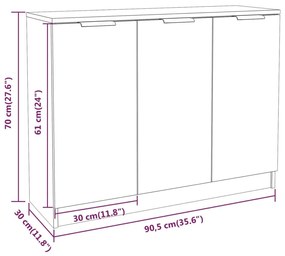 Συρταριέρα Sonoma Δρυς 90,5x30x70 εκ. από Επεξεργασμένο Ξύλο - Καφέ