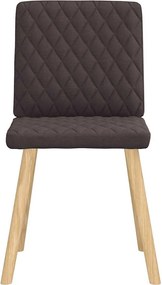 vidaXL Καρέκλες Τραπεζαρίας 4 τεμ. Σκούρο Καφέ Υφασμάτινες