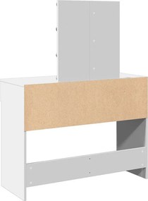 vidaXL Μπουντουάρ με LED Λευκό 100x40x130 εκ.