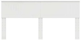 vidaXL Κεφαλάρι με κεφαλάρι Λαμπερό Λευκό 180 cm Επεξεργασμένο ξύλο