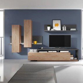 Σύνθεση σαλονιού Bron-Φυσικό - Ανθρακί