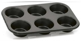 Venus 78003 Φόρμα Muffin Αντικολλητική Μεταλλική 6 Θέσεων