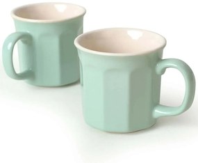 Κούπα (Σετ 6Τμχ) 275KRM1957 9cm 270ml Green-Cream Hermia Ceramic