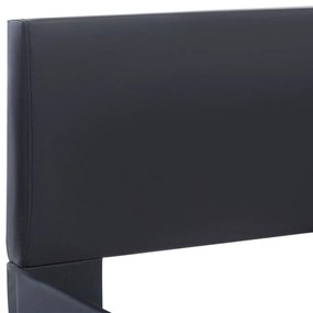 vidaXL Πλαίσιο Κρεβατιού με LED Μαύρο 180x200 εκ. από Συνθετικό Δέρμα