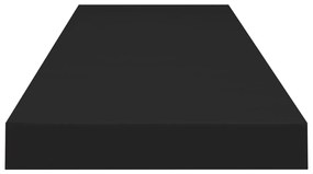 Ράφια Τοίχου 2 τεμ. Μαύρα 90x23,5x3,8 εκ. MDF - Μαύρο