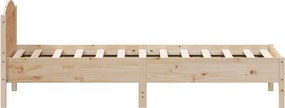 vidaXL Σκελετός Κρεβατιού Χωρίς Στρώμα 100x200 εκ. Μασίφ Πεύκο