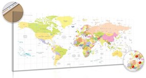 Εικόνα σε χάρτη από φελλό σε λευκό φόντο - 100x50  flags