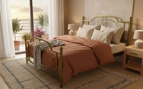 Κρεβάτι Έλλη-150x200-Χρυσό-Με ποδαρικό