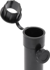 vidaXL Βάση Ομπρέλας Ματ Μαύρη για Ιστό Ø38/48 Ατσάλι