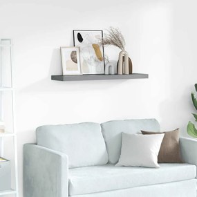 vidaXL Ράφι Τοίχου Γκρι 90x23,5x3,8 εκ. MDF