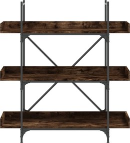 vidaXL Βιβλιοθήκη 3 Επιπέδων Καπν. Δρυς 100x33x108,5 εκ. Επεξεργ. Ξύλο