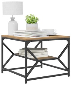vidaXL Τραπέζι καφέ με ράφι από ξύλο 51x50x40 εκ. Επεξεργασμένο ξύλο