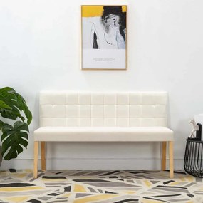 vidaXL Παγκάκι Κρεμ 140 εκ. Βελούδινο