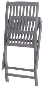 vidaXL Καρέκλες Εξ. Χώρου Πτυσσόμενες 8 τεμ. Ξύλο Ακακίας &amp; Μαξιλάρια