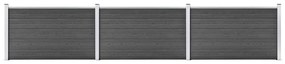 Σετ Πάνελ Περίφραξης Μαύρο 526 x 105 εκ. από WPC - Μαύρο