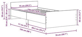 ΠΛΑΙΣΙΟ ΚΡΕΒΑΤΙΟΥ ΧΩΡΙΣ ΣΤΡΩΜΑ 75X190 ΕΚ. ΕΠΕΞΕΡΓΑΣΜΕΝΟ ΞΥΛΟ 862310