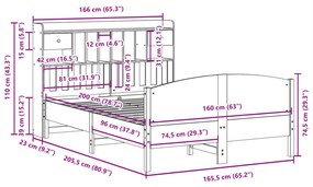 ΚΡΕΒΑΤΙ ΒΙΒΛΙΟΘΗΚΗ ΧΩΡΙΣ ΣΤΡΩΜΑ 160X200 ΕΚ ΜΑΣΙΦ ΞΥΛΟ ΠΕΥΚΟΥ 3323138