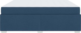 vidaXL Σκελετός Κρεβατιού με στρώμα Μπλε 180 x 200 cm ύφασμα