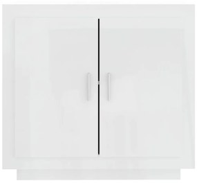 vidaXL Συρταριέρα Γυαλιστερό Λευκό 80x40x75 εκ. Επεξεργασμένο Ξύλο