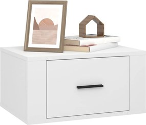 vidaXL Κομοδίνα Επιτοίχια 2 τεμ. Λευκά 50x36x25 εκ.