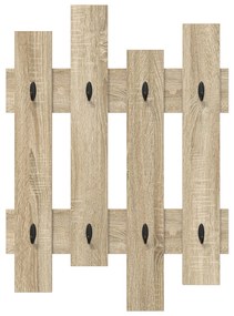 vidaXL Τοίχου Κρεμάστρα Sonoma Oak 60 x 3 x 82 εκ Επεξεργασμένο ξύλο