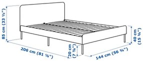 SLATTUM κρεβάτι με επένδυση, 140x200 cm 005.712.45