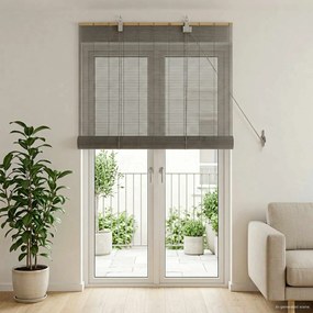 vidaXL Ρόλερ (στόρι) Γκρι 110 x 220 cm Μπαμπού