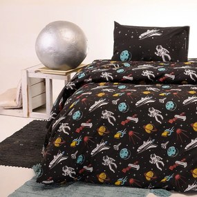 Μαξιλαροθήκες Παιδικές Planet (Σετ 2τμχ) Black Melinen 50Χ70 100% Cotton