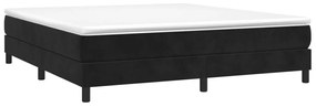 Κρεβάτι Boxspring με Στρώμα Μαύρο 180x200 εκ. Βελούδινο - Μαύρο