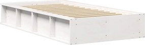 vidaXL Σκελετός Κρεβατιού Λευκό 100 x 200 cm Στερεά ξυλεία πεύκου