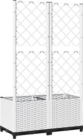 vidaXL Γλάστρα Κήπου Λευκό 80 x 40 x 136 cm