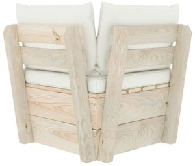 vidaXL Καναπές Κήπου Γωνιακός από Παλέτες Εμποτισμένο Ξύλο Ερυθρελάτης