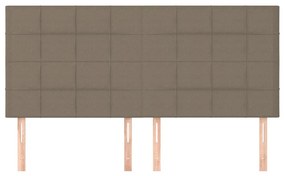 vidaXL Κεφαλάρια Κρεβατιού 4 τεμ. Taupe 100x5x78/88 εκ. Υφασμάτινο