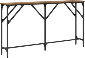 vidaXL Τραπέζι κονσόλας Παλιό Ξύλο 140 x 23 x 75 cm