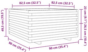 ΖΑΡΝΤΙΝΙΕΡΑ ΚΗΠΟΥ 90X90X49,5 ΕΚ ΑΠΟ ΜΑΣΙΦ ΞΥΛΟ ΠΕΥΚΟΥ 3282534