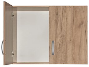 Πατάρι ντουλάπας Zelia δίφυλλο oak 79x42x60εκ