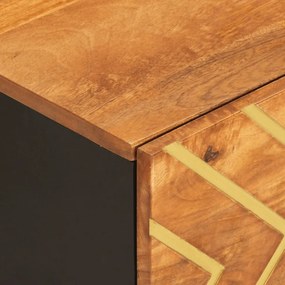 vidaXL Τραπεζάκι Σαλονιού Καφέ / Μαύρο 100x54x40 εκ. Μασίφ Ξύλο Μάνγκο