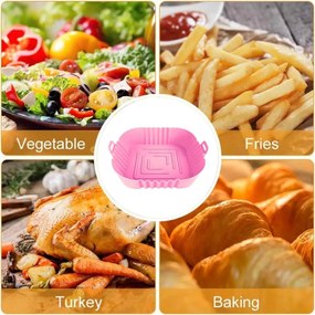 Φόρμα Σιλικόνης Τετράγωνη για Air Fryer 16cm