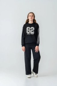 Stewehome Σετ φόρμας κοριτσιού με τυπωμένο σχέδιο από πλεκτό ύφασμα (9-10 ετών)