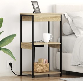 vidaXL Κομοδίνο Δρύς Sonoma 41 x 31 x 76 εκ. Επεξεργασμένο ξύλο