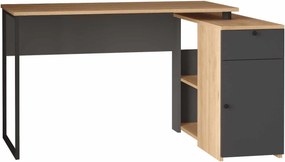 Γραφείο Φυσικό / Ανθρακί GRURAN 129.8x90x70
