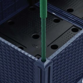 vidaXL Ζαρντινιέρα Κήπου με Καφασωτό Μπλε Γκρι 40x40x142,5 εκ. από PP
