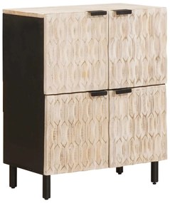 vidaXL Πλαϊνό γραφείο Λευκό Φινίρισμα Καθαρισμού 60 x 33 x 75 cm